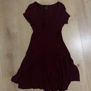Elegant Burgundy Dress